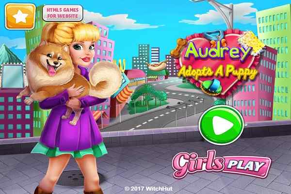 Play Online Audrey Adopts a Puppy Game