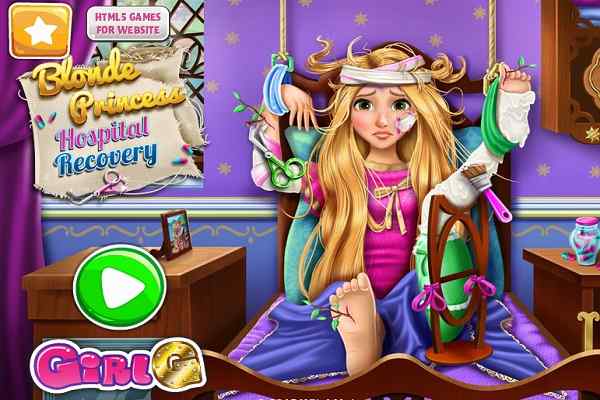 Play Online Blonde Princess Hospital Recovery Game
