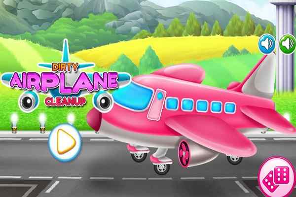 Play Online Dirty Aeroplane Cleanup Game