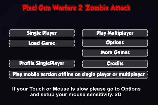 Play Online Pixel Gun Warfare 2 Zombie Attack Game