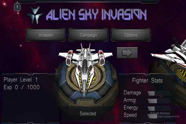 Play Online Alien Sky Invasion Game