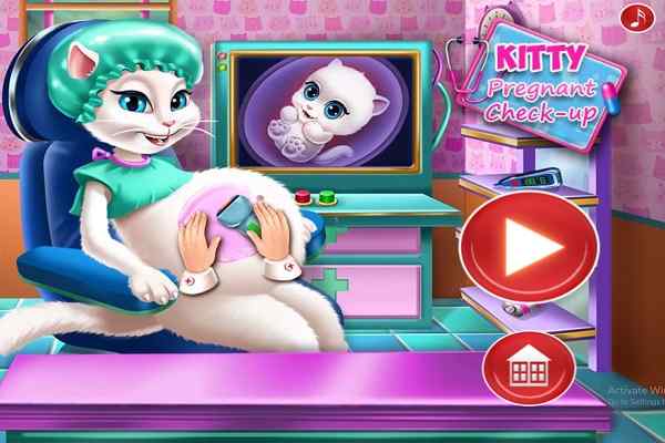 Play Online Kitty Pregnant Checkup Game