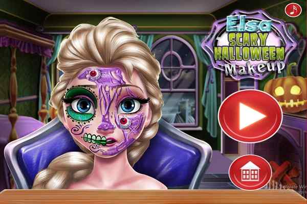 Elsa Scary Halloween Makeup