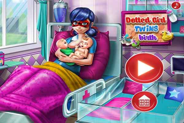 Play Online Dotted Girl Twins Birth Game