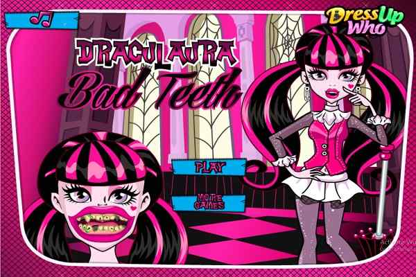 Play Online Draculaura Bad Teeth Game