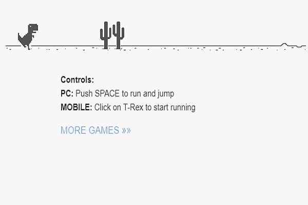 Play Online T Rex Dino Game