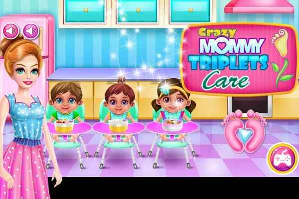 Play Online Crazy Mommy Triplets Care Game